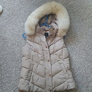 💜 So cute down filled vest with REAL fur 💜